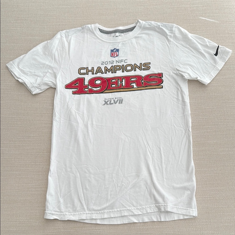 Nike White 49ers Champions Tee